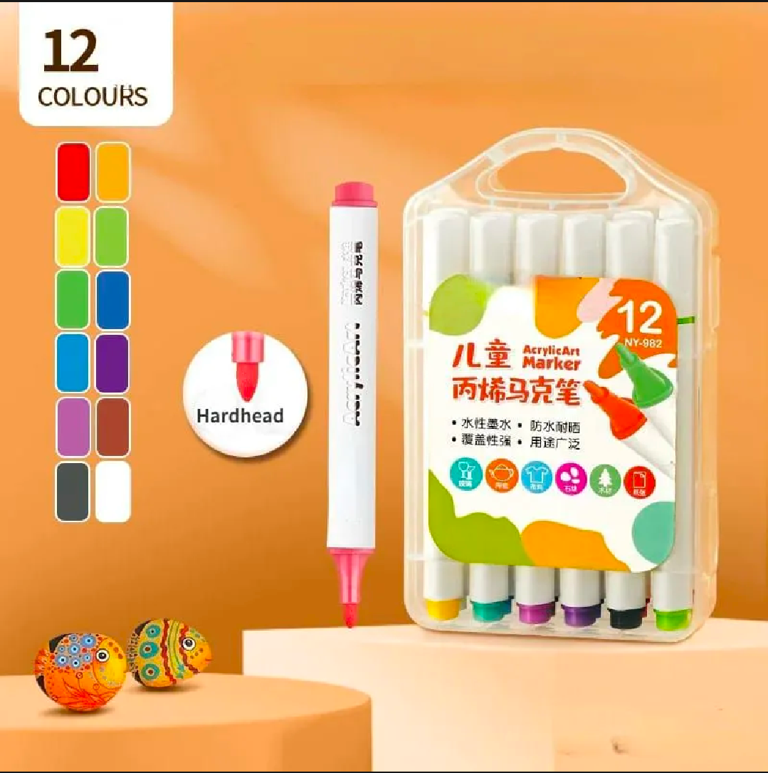 Acrylic Paint Markers β Vibrant Colors for Art & Craft