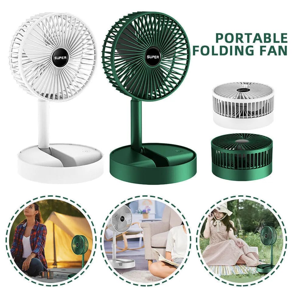 Portable USB Fan: Adjustable, Foldable, and Rechargeable