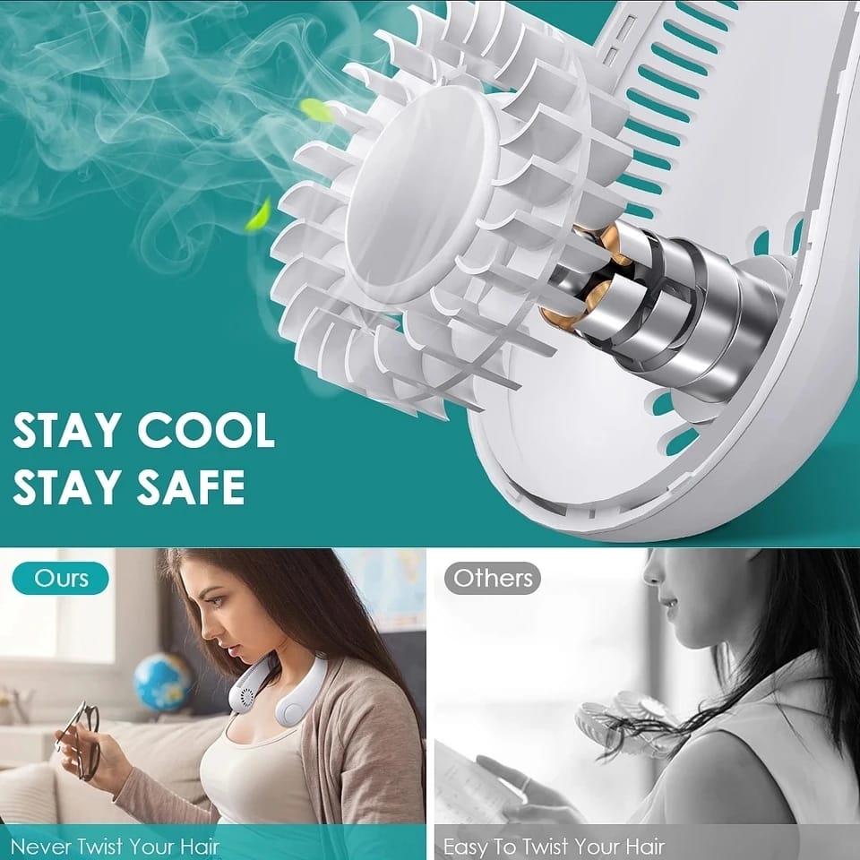 PORTABLE RECHARGEABLE NECK FUSION FAN *AIR AURA