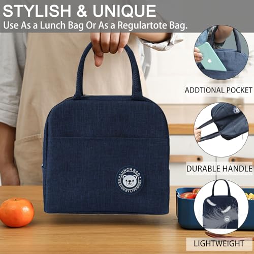 Large Capacity Insulated Hot and Cool Lunch Cooler Bag – Ideal for Office & Travel