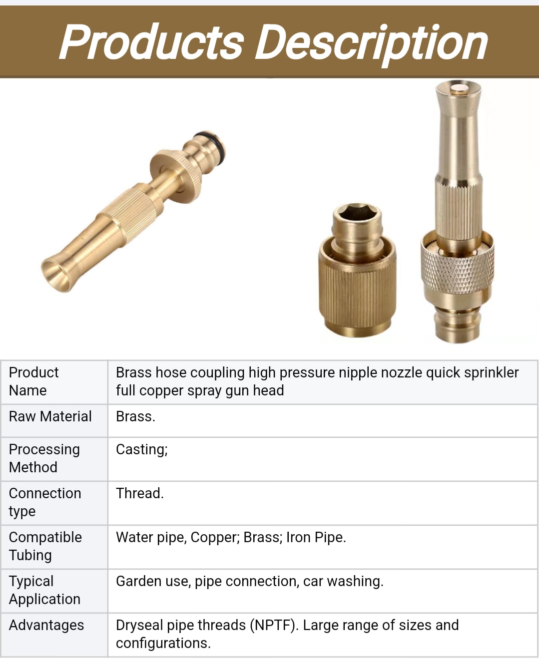 Best High-Pressure Copper Water Nozzle for Powerful Cleaning