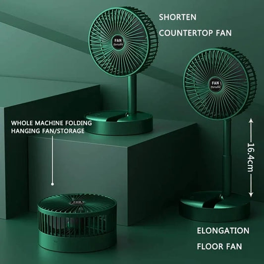 Portable USB Fan: Adjustable, Foldable, and Rechargeable